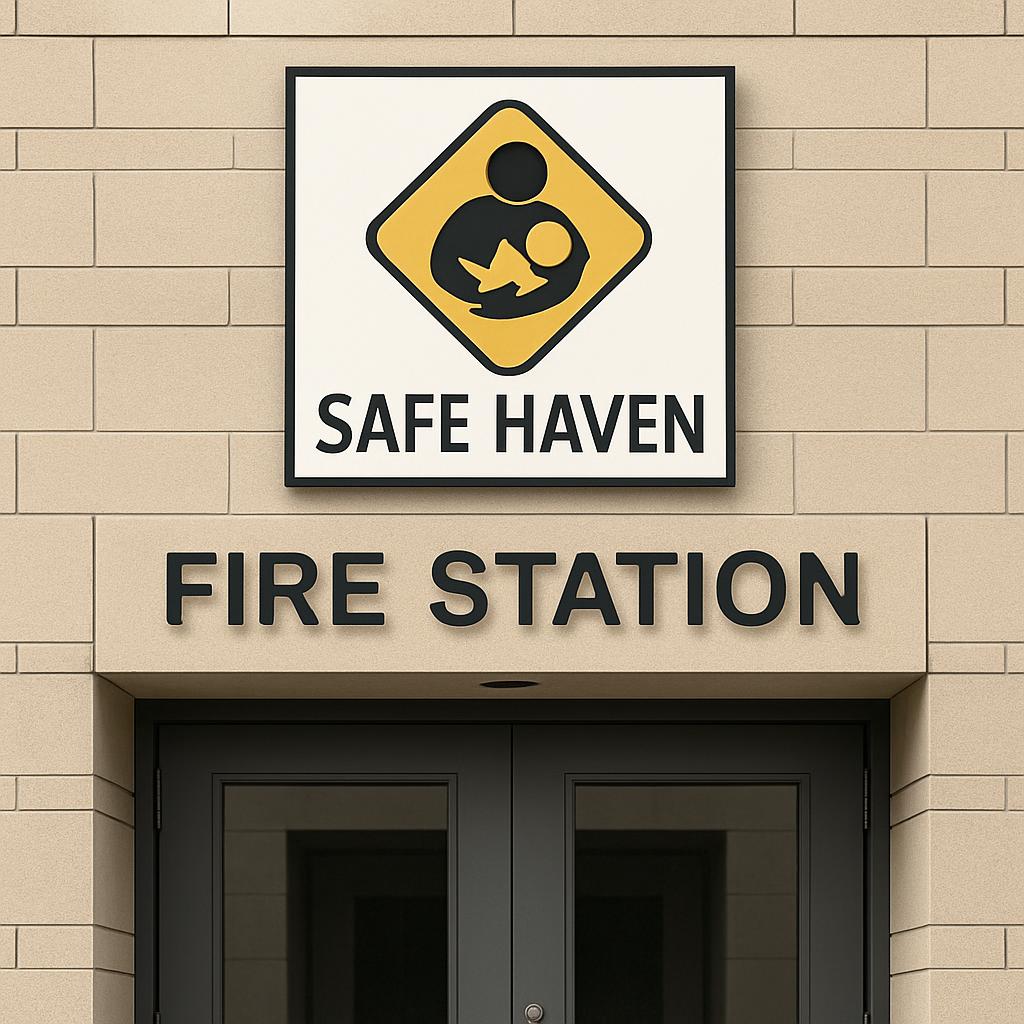 Safe haven for infants in a fire station.